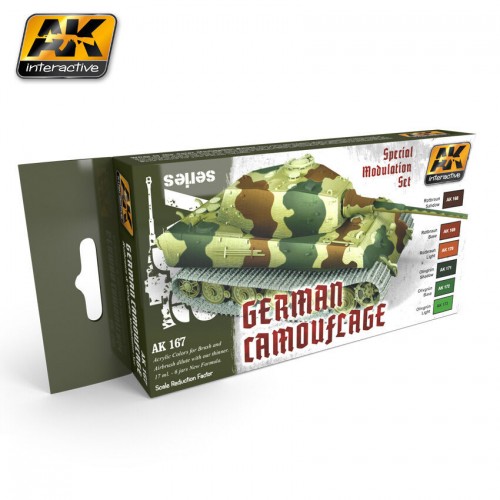 AK INTERACTIVE AFV SERIES GERMAN CAMOUFLAGE MODULATION SET COD.AK167
